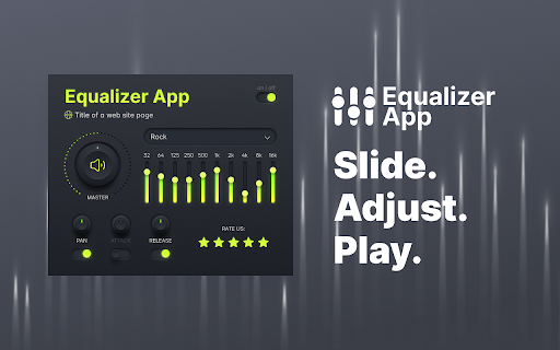 Equalizer App :: Equalizer App – smart audio settings app for Chrome. Control audio equalizer settings, bass boost, and music sound enhancer.