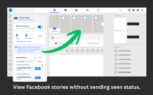Facebook Story Ninja :: View Facebook stories without sending seen status. Your views stay completely private.