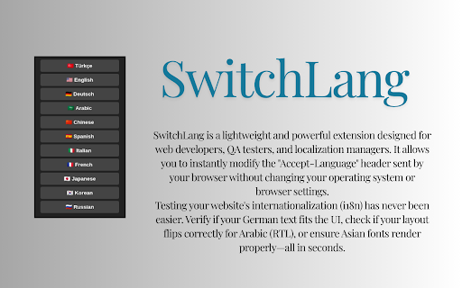 SwitchLang :: Sitenin dilini tek tıkla değiştir.