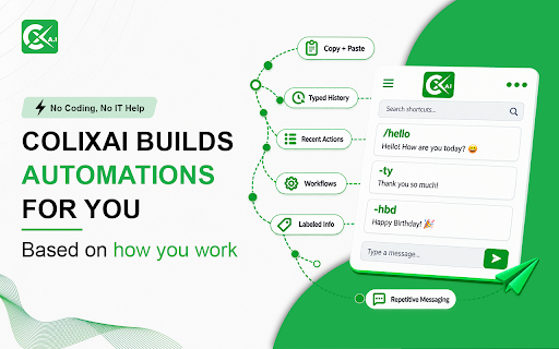 ColixAI: Auto Text Expander & Autofill :: Instantly expand text shortcuts while you type. Create custom abbreviations and boost your productivity.
