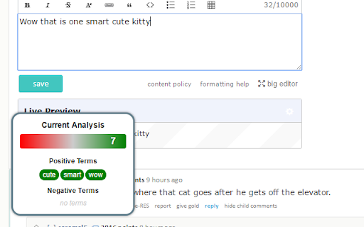 Senty :: Instant, offline sentiment analysis for what you type.