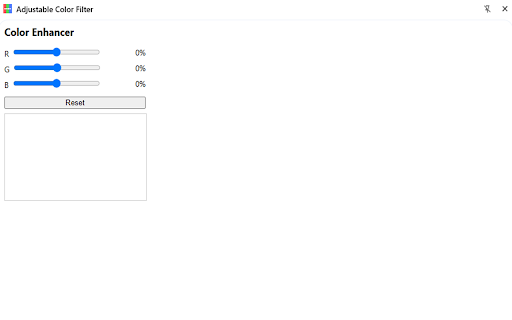 Adjustable Color Filter :: Real‑time color‑matrix filter to enhance reds / greens / blues.