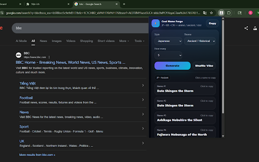 Cool Name Forge (JP/KR/CN) :: Generate random Japanese, Korean, and Chinese-style names by theme (anime, ancient, idol). Works offline.