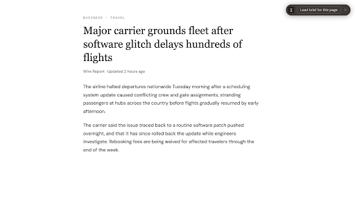 Contxt :: Get context on any news story without leaving the page.