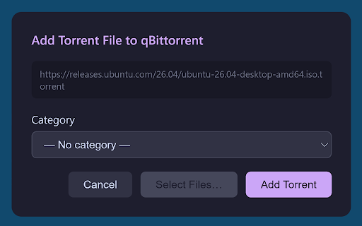qBittorrent Web UI Companion :: A browser extension companion for the qBittorrent Web UI.