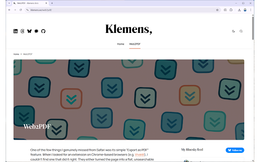 Web to PDF :: Save a full website as a PDF, preserving its design.