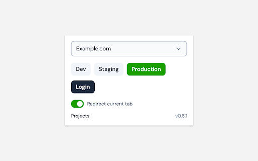 Project Env Manager :: Quick access for Dev/Staging/Production links for multiple projects (with Upsun support)