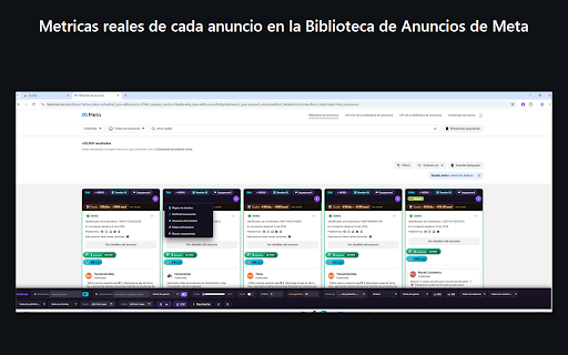 AdGrab — Facebook Ads Library Research :: Investigá anuncios de la competencia en la Biblioteca de Anuncios de Meta: productos ganadores, métricas y creativos.