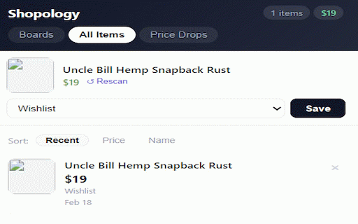 Shopology :: Save products to boards while you shop. Track prices, set budgets, spot drops.