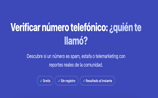 Verificador de Números — ¿Quién llama? :: Escribe un número de teléfono y consulta al instante sus reportes de spam o estafa en verificarnumero.com.