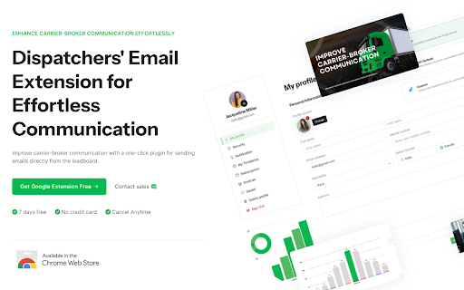 Click2Load :: Enhance broker communication: Send emails directly from the loadboard with one click using our plugin.