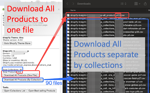 Shopify Scraper & Parser|Shopify Theme Detector|Shopify Insight :: Shopify export data in csv,excel, bulk export/import, Theme Detector, Product analyzer, Shopify Spy.