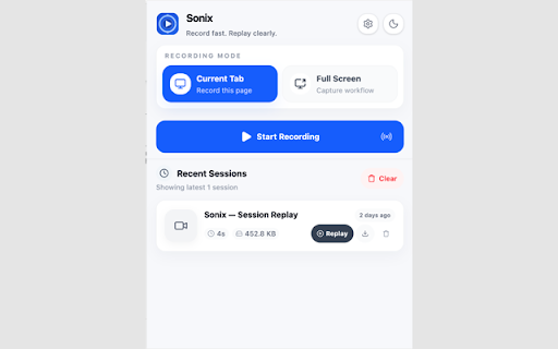 Sonix - Free Screen Recorder & Video Editor :: Record your screen, edit videos, and capture bug reports with session replay and network logs