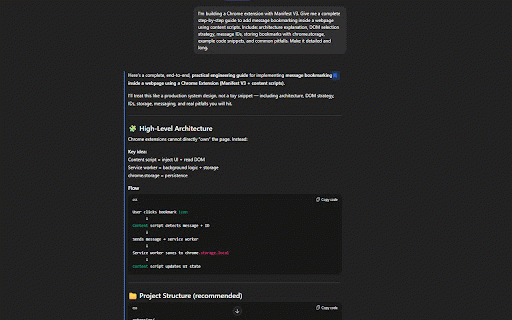 ScrollMark - AI Chat Bookmarks :: Bookmark specific AI chat messages and jump back to them instantly