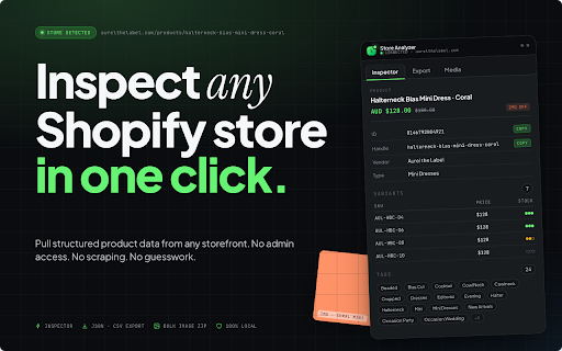 Shopify Product Research Tool :: Extract product and collection data from Shopify storefronts via public JSON endpoints.