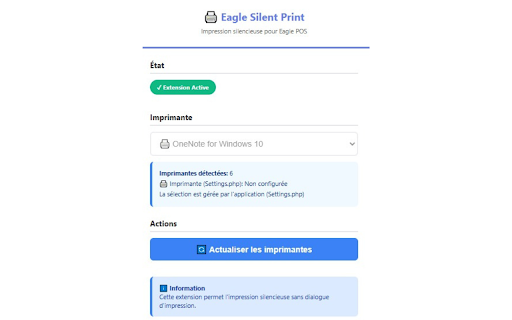 Eagle Silent Print :: Silent thermal receipt printing for Eagle POS system with native messaging (pure client-side)