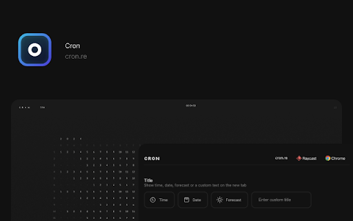 Cron :: Cron enhances productivity with custom shortcuts for tab management, picture in picture, password reveal and more