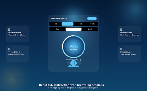 Mindful Moments :: A gentle meditation companion that reminds you to breathe.