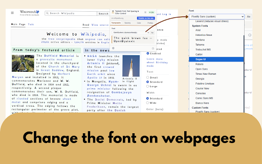 Typeset: Font, Spacing & Color Control :: Customise fonts, text spacing, and colors on webpages.