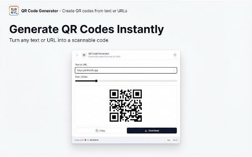 QR Code Generator :: Create QR codes from text or URLs