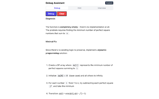 LeetCode Debug Assistant :: AI-Assistant LeetCode Debugger