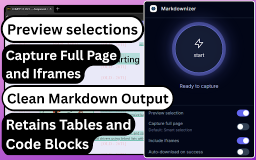 HTML to Markdown Converter - Markdownizer :: Webpage to Markdown for ChatGPT, Claude & Gemini. Convert HTML to Markdown with tables, code & links preserved — privacy-first.