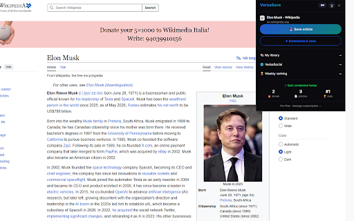 VerbaSave :: Save articles, get AI summaries and remember them with the daily quiz.