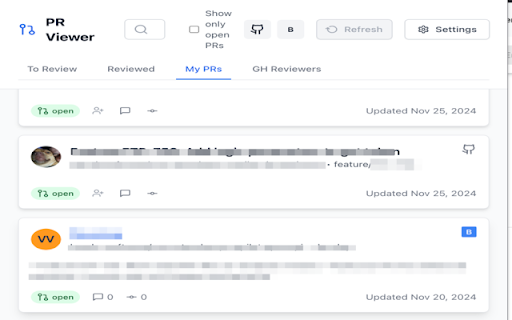 Pull Request Manager for GitHub and Bitbucket :: View and manage your pull requests from GitHub and Bitbucket.
