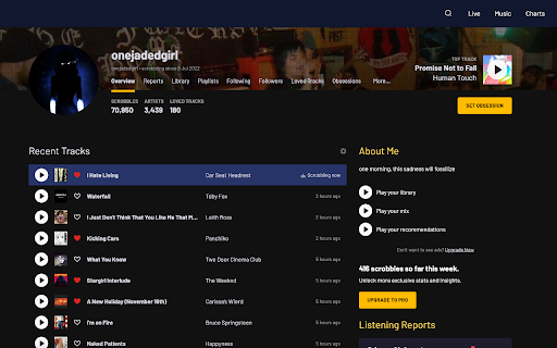 Last.fm Dark Mode :: Turn Last.fm dark with this extension for a sleek, eye-friendly listening experience.