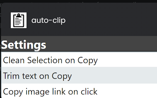 auto-clip :: Auto copy selected text to clipboard.