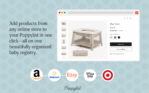 Add to Poppylist Button :: Add anything from any store to your Poppylist baby registry.