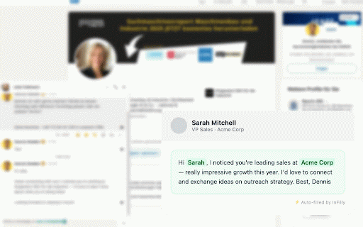 InFilly — LinkedIn Message Templates & Autofill :: Auto-fill personalized LinkedIn messages with smart templates. Save time on outreach with one-click personalization.