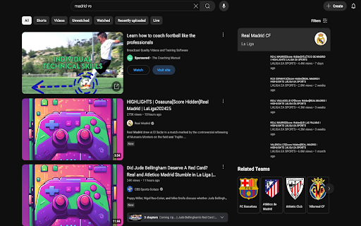 Hide Football Scores :: Hides football game scores and thumbnails from YouTube.