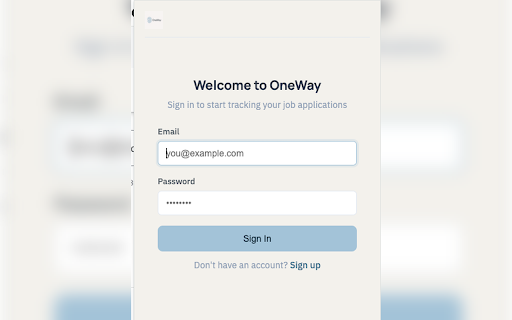 OneWay - Job Tracker :: Capture job details from any job board and autofill applications with one click