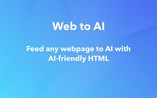 Refore Web to AI(Feed any webpage into any AI design tool) :: Let AI design tools like v0 and Cursor can read and modify existing webpages