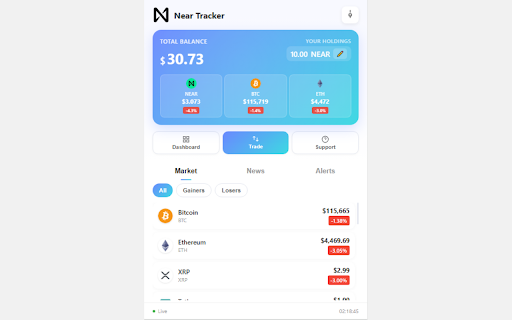 Near Network Explorer :: Track your NEAR Protocol holdings and cryptocurrency prices in real-time