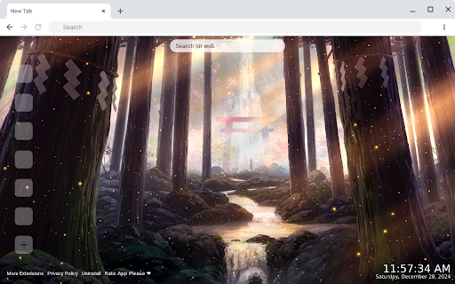 Anime Forest HD Wallpaper :: Transform every new tab into a tranquil escape with the Anime Forest Chrome Extension.