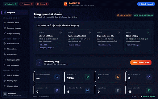 ToolMKT AI — Tìm khách hàng trên Facebook :: Trợ lý AI giúp tìm và phân tích bài đăng, nhóm Facebook có khách hàng tiềm năng; gợi ý nội dung tương tác phù hợp.