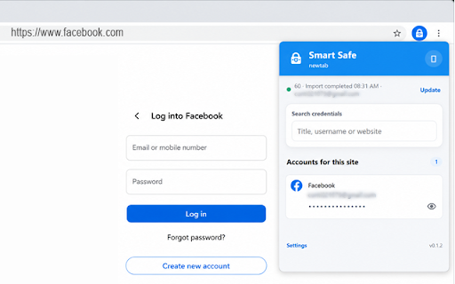 Smart Safe - Password manager :: Autofill credentials saved in Smart Safe without modifying the database.