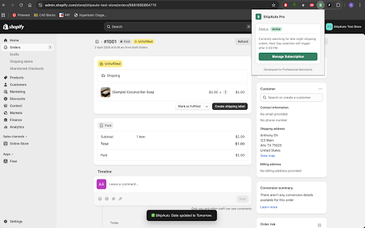 ShipAuto Pro :: Automated fulfillment logic for high-volume Shopify merchants. Eliminate 'Date Passed' carrier errors.