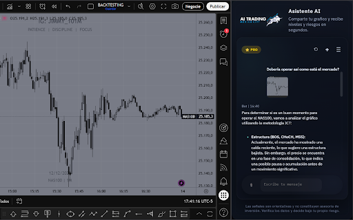AI Trading :: Panel lateral de AI Trading, tu asistente de trading impulsado por IA.