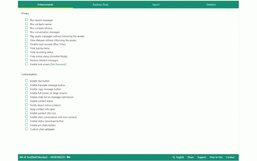 WA WEB AI Plus :: Add more tools and options for WhatsApp Web for more privacy and reliability.