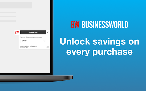 Business World DealFinder :: Unlock savings on every purchase with Business World DealFinder