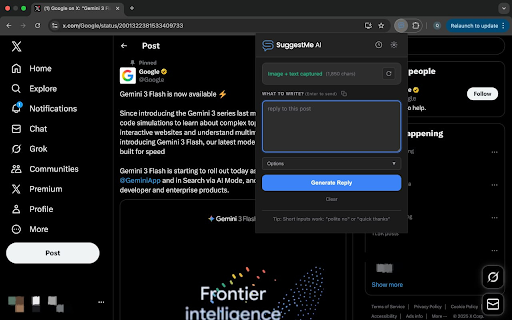 SuggestMe AI - Free Reply Generator :: Free AI reply generator for emails and chats. Write faster on any website.