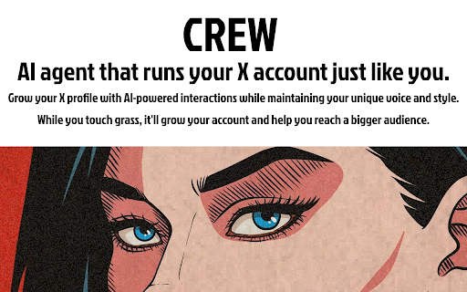 CrewBot: AI X Reply Bot :: Grow your X profile with AI-powered interactions while maintaining your unique voice and style.