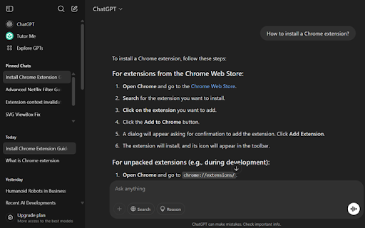 PinFlux - Pin ChatGPT Chats :: Pin your favorite Chats in ChatGPT for quick access
