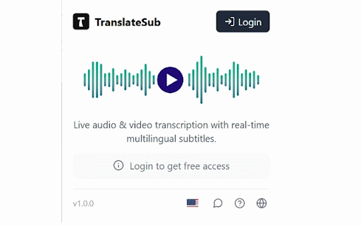 TranslateSub :: Real-time audio & video transcription and translation with subtitles