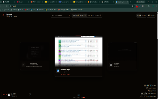 TabScroll :: A full-screen tab switcher for searching and managing tabs across crowded Chrome windows.