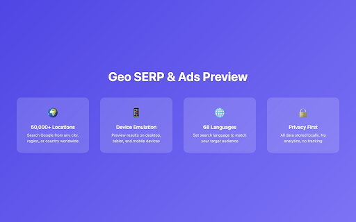 Geo SERP & Ads Preview :: Check Google search results and ads for different locations