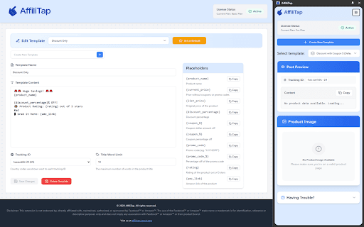 AffiliTap - AI Amazon Affiliate Post Generator to Create Posts Instantly :: AI-powered Amazon affiliate marketing tool. Generate social media posts with product data, prices, and affiliate links in one click.